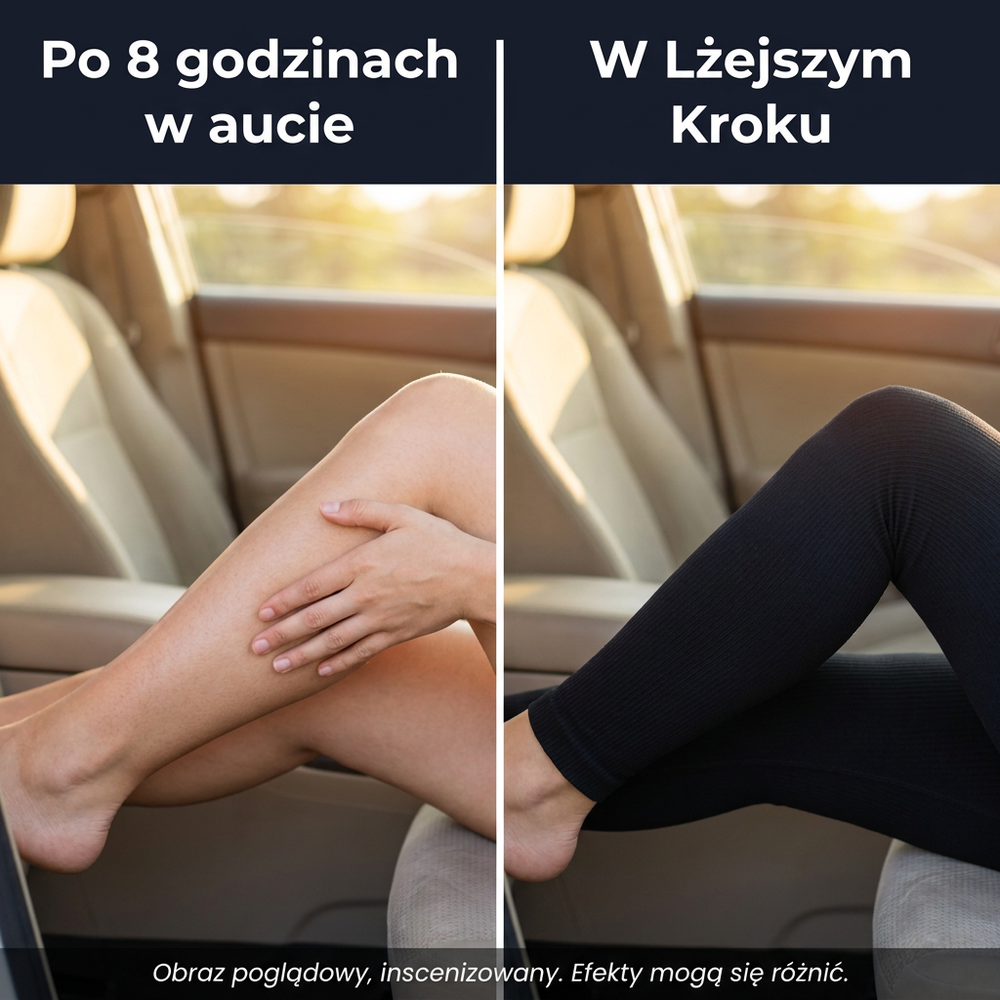 Lżejszy Krok™ Legginsy z Kompresją Krokową — Kąt C (podróż)
