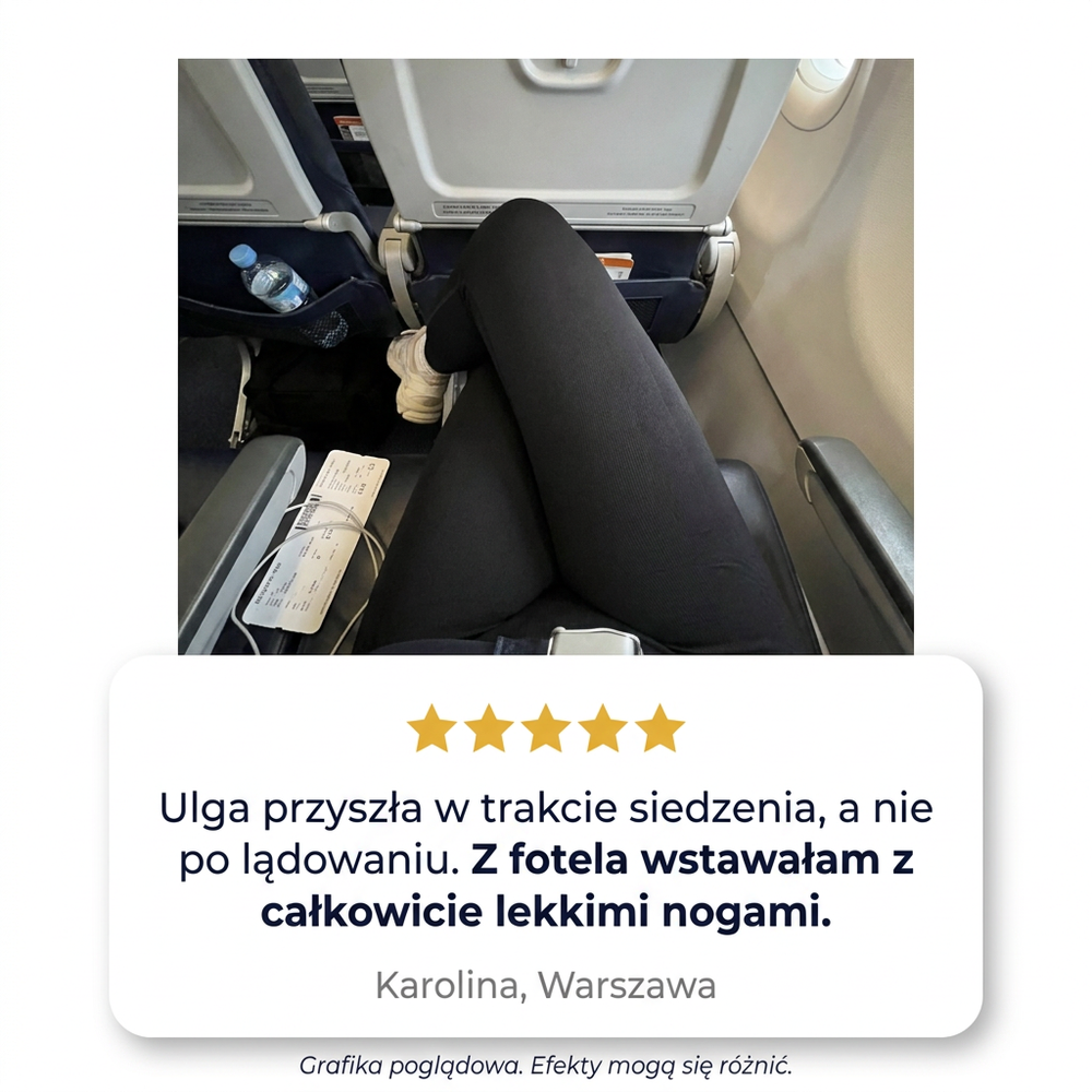 Lżejszy Krok™ Legginsy z Kompresją Krokową — Kąt C (podróż)